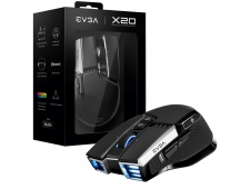 EVGA X20 ratón Ambidextro RF Wireless+Bluetooth+USB Type-A Í“ptico 160...