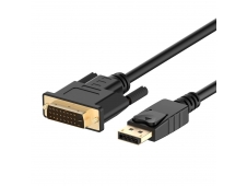 Ewent Adaptador de cable de vÍ­deo DisplayPort/DVI-D 1 m Negro