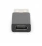 Ewent EW9650 cambiador de género para cable USB Type-A USB Tipo C Negro