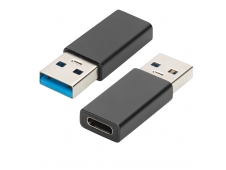 Ewent EW9650 cambiador de género para cable USB Type-A USB Tipo C Negr...