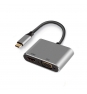 Ewent EW9700 adaptador de cable de vÍ­deo 0,15 m USB Tipo C HDMI + VGA (D-Sub) Negro, Plata