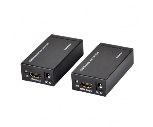 Ewent extensor audio video transmisor y receptor de señales AV negro