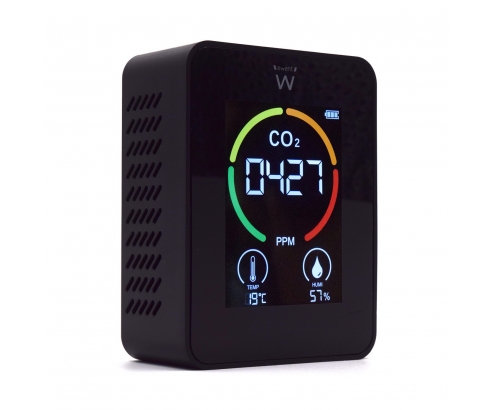 Ewent Monitor de CO2, Detector de Calidad del Aire EW2420