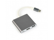 Gembird A-CM-HDMIF-02-SG Adaptador gráfico USB 3840 x 2160 Pixeles Gri...