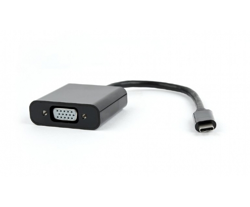 Gembird AB-CM-VGAF-01 cable gender changer USB C VGA Negro