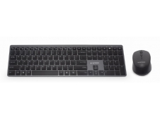 Gembird KBS-ECLIPSE-M500-ES teclado Ratón incluido USB + Bluetooth QWE...