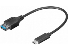 Goobay Cable USB 3.2 Gen 1 (3.1 Gen 1) USB C/USB A 0,2 m Negro