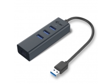 Hub i-tec Metal USB 3.0 HUB 3 Port + Gigabit Ethernet Adapter U3METALG...