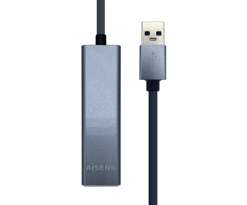 HUB USB AISENS + ADAPTADOR LAN CONECTORES 1X USB-A MACHO 3X USB-A HEMB...