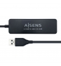 HUB USB AISENS CONECTORES USB-A 2.0 MACHO A 4X USB-A 2.0 HEMBRA CABLE 30CM NEGRO A104-0402