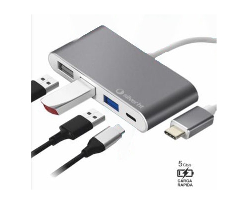 Hub USB-C 4 en 1 SilverHt 112001140199