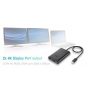 i-tec Adaptador de video USB-C 3.1 - Dual 4K DisplayPort 0,3 m Negro