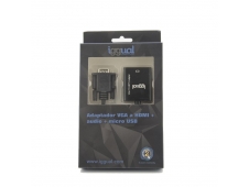 iggual Adaptador VGA a HDMI + audio + microUSB 0.25m negro 