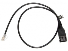 Jabra cable telefónico 0,5 m Transparente, Negro