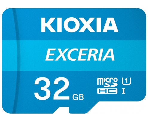 Kioxia Exceria Memoria microsdhc flash 32gb UHS-I class 1 U1 azul 