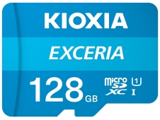 Kioxia Exceria Memoria microsdxc flash 128gb UHS-I class 1 U1 azul 