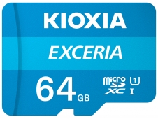 Kioxia Exceria Memoria Microsdxc flash 64gb UHS-I class 1 U1 azul 