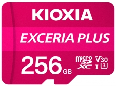 Kioxia Exceria Plus Memoria microsdxc 256gb UHS-I class 3 U3 rosa blan...