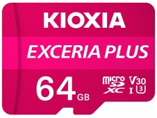 Kioxia Exceria Plus Memoria Microsdxc flash 64gb UHS-I class 3 U3 rosa