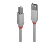 Lindy 36683 cable USB 2 m USB 2.0 USB A USB B Gris