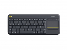 Logitech K400 Plus Tv teclado RF inalámbrico AZERTY Belga Negro