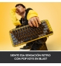 Logitech POP Keys Wireless Mechanical Keyboard With Emoji Keys teclado RF Wireless + Bluetooth QWERTY Español Negro, Gris, Amarillo