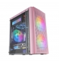 Mars Gaming MC300P Caja minitorre micro ATX cristal templado 3xventilador FRGB rosa