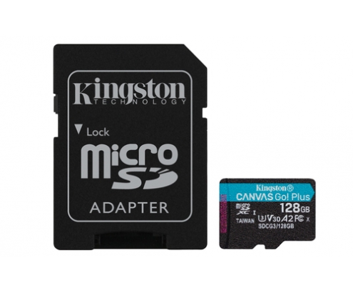 MEMORIA MICROSDXC KINGSTON 128GB CANVAS GO PLUS 170R A2 U3 V30 CARD + ...