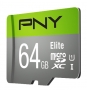 MEMORIA MICROSDXC PNY 64GB ELITE 100MB S VERDE GRIS P-SDUX64U185GW-GE