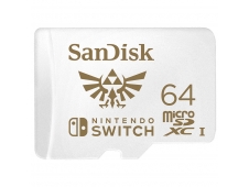 Memoria microsdxc sandisk nintendo switch 64gb rojo blanco SDSQXAT-064...