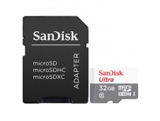 Memoria sandisk microsdhc 32gb + sd adapter 45mb/s escritura 48mb/s le...
