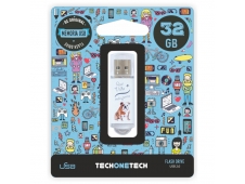 MEMORIA USB 2.0 TECH ONE TECH 32GB QUE VIDA MAS PERRA TEC4009-32