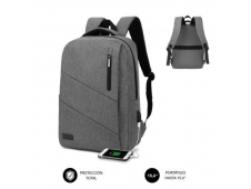 Mochila subblim city backpack para portatiles 15.6p puerto usb gris SU...