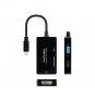 Nanocable 10.16.4301-ALL adaptador de cable de vÍ­deo 0,2 m USB Tipo C DVI-D + VGA (D-Sub) + HDMI Negro