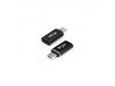 Nanocable Adaptador Micro USB a USB-C, Micro B/M- USB-C/H, Negro