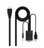 Nanocable Cable Conversor HDMI a VGA+Audio+USB, 1.8 m, Negro