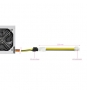 Nanocable Cable de alimentacion extensor para fuentes de alimentacion  8-pin EPS12V hembra a 8-pin(4+4) EPS12V macho 0.3m negro amarillo