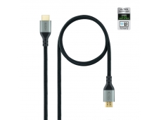Nanocable Cable HDMI 2.1 Certificado ULTRA HIGH SPEED A/M-A/M, 1 m Neg...