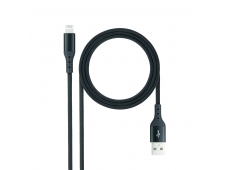 Nanocable Cable Lightning a USB 2.0, Lightning/M -USB A/M, Negro, 1 m