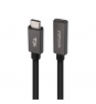 Nanocable Cable Prolongador USB-C 3.2 Gen2x2 20Gbps 3A, 4K/60Hz, USB-C/M-USB-C/H, Negro, 0.5 m