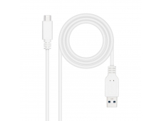 Nanocable Cable USB 3.1, Gen2 10 Gbps 3A, tipo USB-C/M-A/M, Blanco, 0....