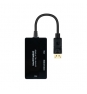 Nanocable Conversor DISPLAYPORT a HDMI/DVI/VGA, 20 cm, Negro