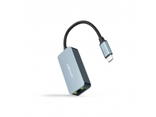 Nanocable Conversor USB-C 3.2 GEN1 a Ethernet 2.5G, Aluminio, Gris, 15...