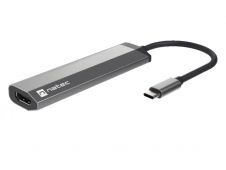 NATEC Fowler Slim Alámbrico USB 3.2 Gen 1 (3.1 Gen 1) Type-C Negro, Cr...