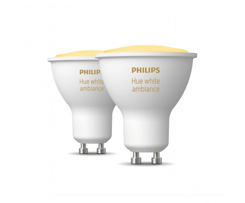 Philips Hue White ambiance Pack de 2 GU10 blanco 