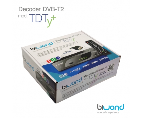 PINBOX TDT HD Decodificador-Grabador DVB-T2 TDTy+ Biwond