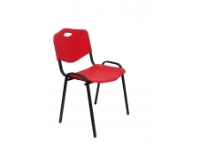 Piqueras y Crespo Pack 2 sillas Iso Pastic PVC rojo