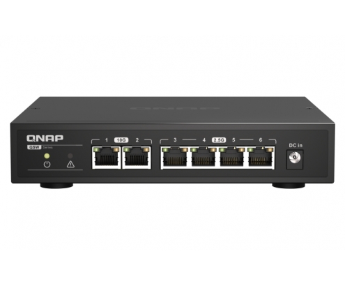 QNAP switch No administrado 2.5G Ethernet 10G (100/1000/2500) Negro