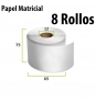 ROLLO PAPEL MATRICIAL 76x65x12 8 ROLLLOS MUZ2038