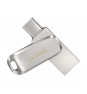 SanDisk Ultra Dual Drive Luxe Memoria flash USB Type-A Type-C 3.2 Gen 1 256GB Acero inoxidable SDDDC4-256G-G46